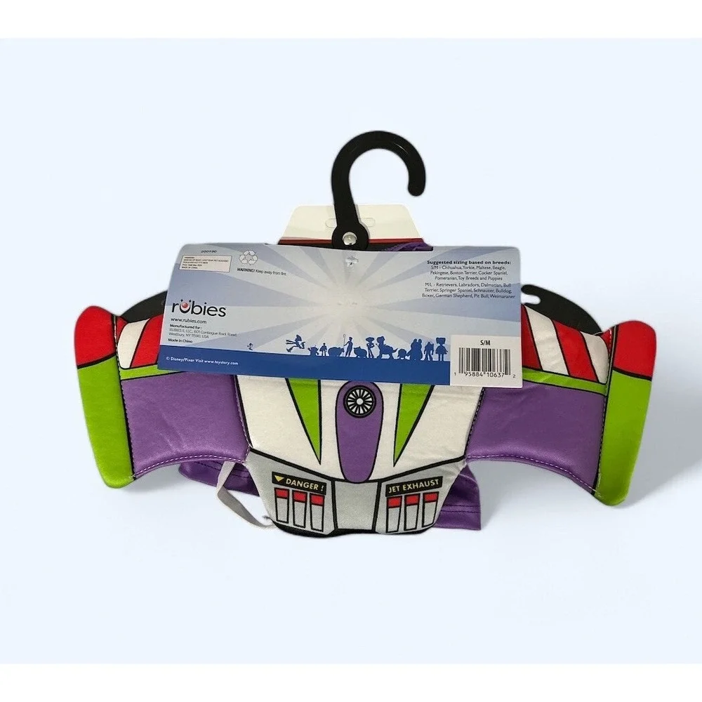 Pixar Toy Story Buzz Lightyear Dog Pet Halloween Costume Apparel Size S-M‎ New